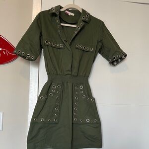Maje Green Mini Dress for Effortless Style